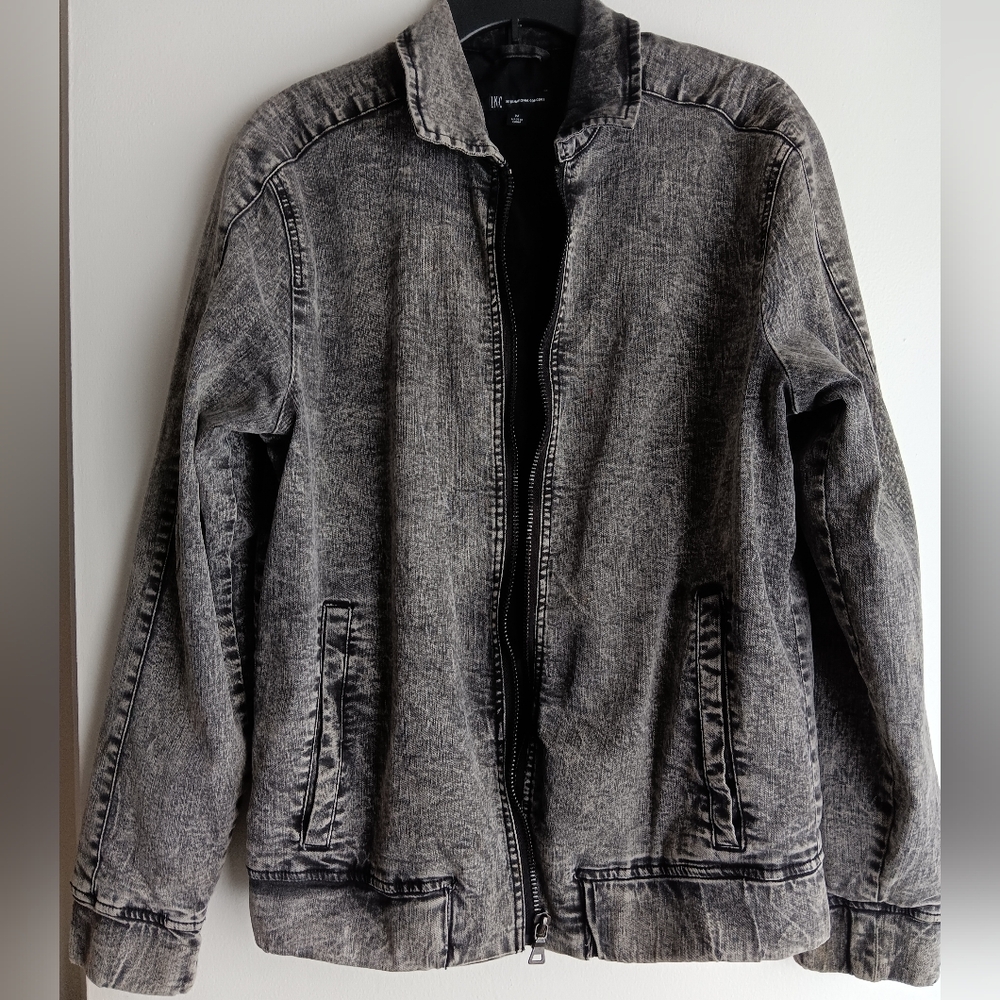 INC International Concepts Men's Denim Charcoal Jacket